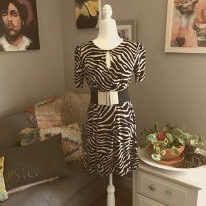Zebra Spring & Summer Maxi Dress (Belt not included)